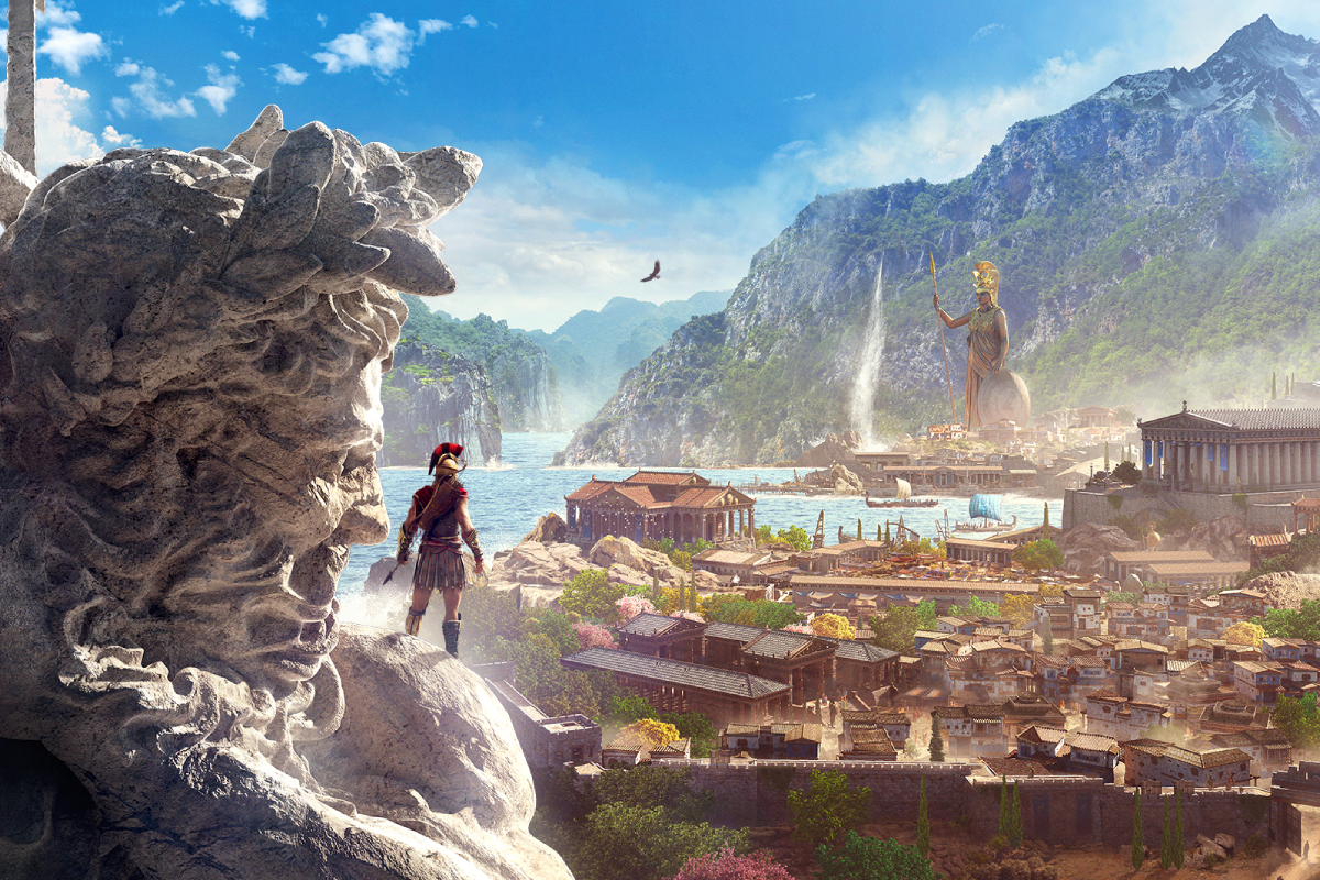 Panorama d'une cité de la Grèce antique dans Assassin's Creed Odyssey